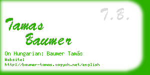 tamas baumer business card